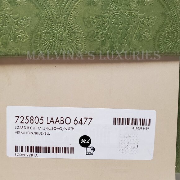 GUCCI MENS BOOTS DARK BLUE LEATHER RED LIZARD TOE ANKLE BOOTIES sz 11 11.5 - Picture 16 of 16